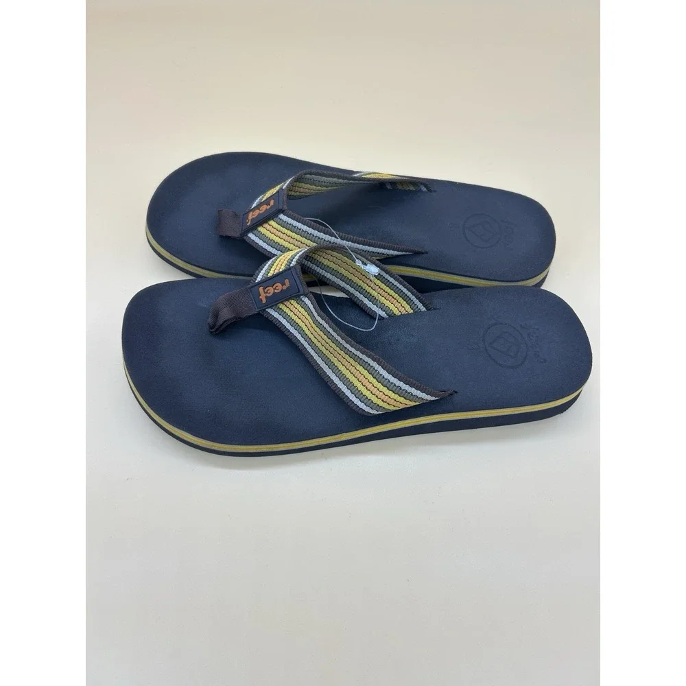 Reef Womens Flip Flop Sandals Size 8 Multicolor Striped Cushioned Beach Shoes